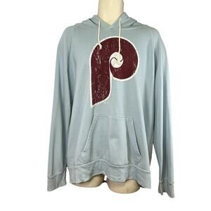 Philadelphia Phillies XL Distressed Fleece Hoodie MLB Majestic Threads Fanwear